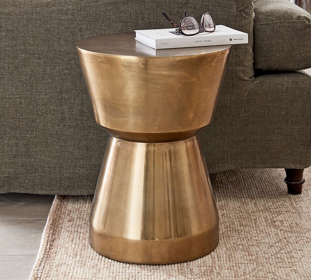 Shae Round Metal Accent Table | Pottery Barn (US)