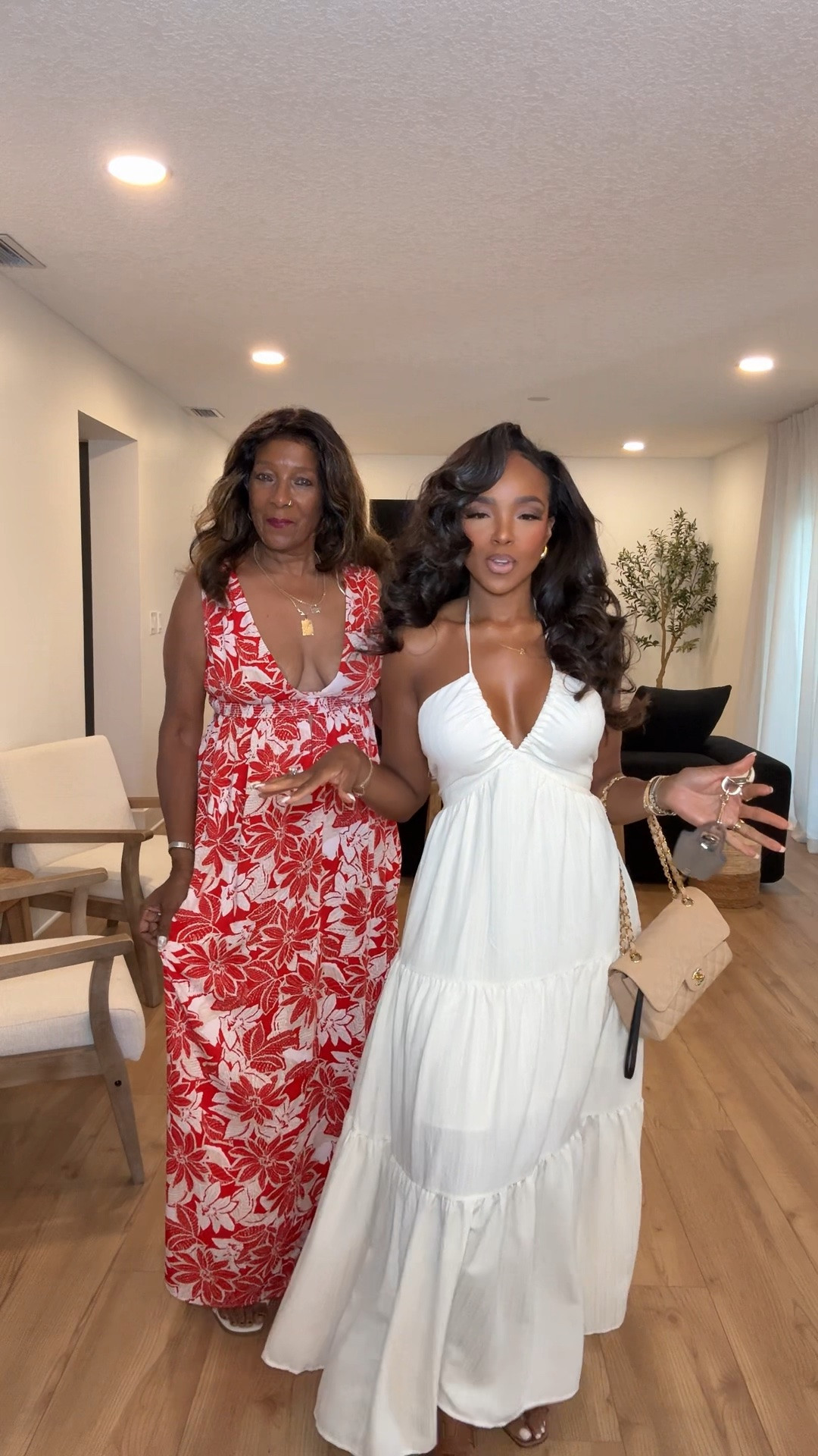 Hi Babes! 🤍❤️

The sweetest mommy & me—or mother-daughter vacation moment! These flowy maxi dresses are effortlessly elegant, flattering, and perfect for making beautiful memories together this summer.

✨ Fit Details:
• Both wearing true to size
• Lightweight, flowy fabric
• Flattering maxi silhouettes
• Comfortable for all-day wear
• Perfect vacation dresses

🤍 Where to Wear:
• Family vacation
• Beach dinners
• Resort nights
• Summer celebrations
• Cruise dinners
• Sunset photos

✨ Style Tip:
Keep the accessories neutral with gold jewelry and a woven or nude bag to let these gorgeous dresses shine.

Everything is linked below!

xx, Kira | IG: KirasFashionFinds

Measurements:
Kira: 5'4" | Size Small | 140 lbs