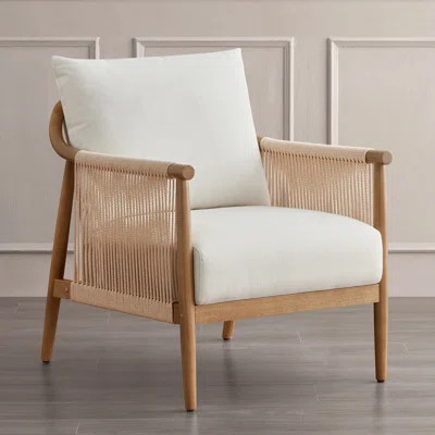 Upholstered Hand-Woven Rope Armchair | Wayfair North America