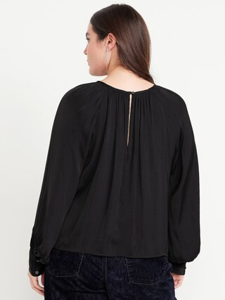 Satin Shirred Top | Old Navy (CA)