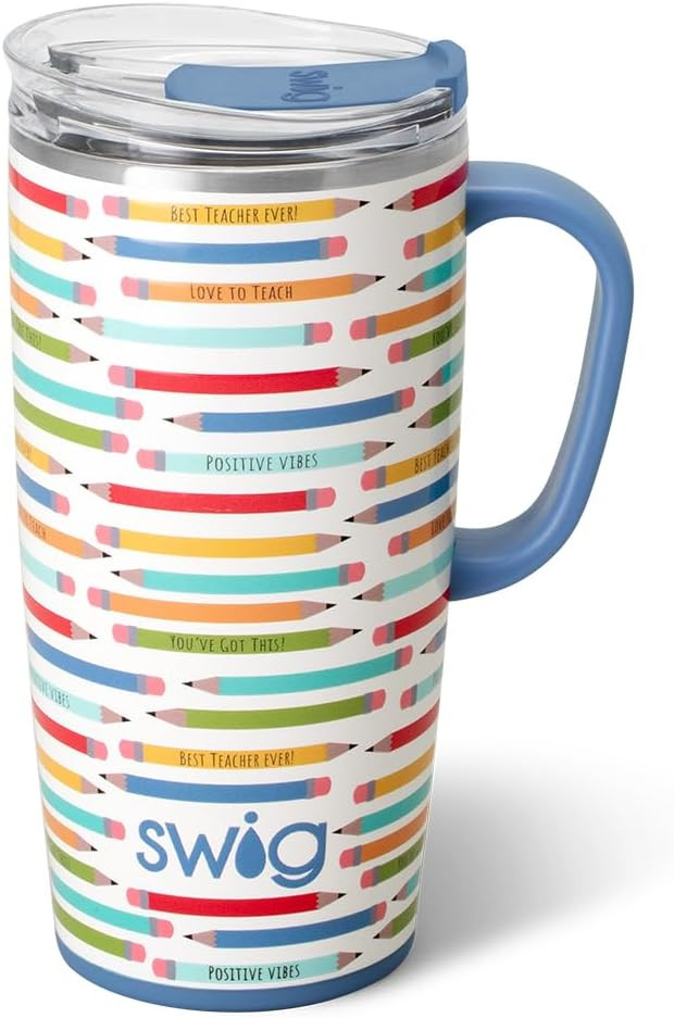 Swig Life 22oz Travel Mug, Insulated Tumbler with Handle and Lid, Cup Holder Friendly, Dishwasher... | Amazon (US)