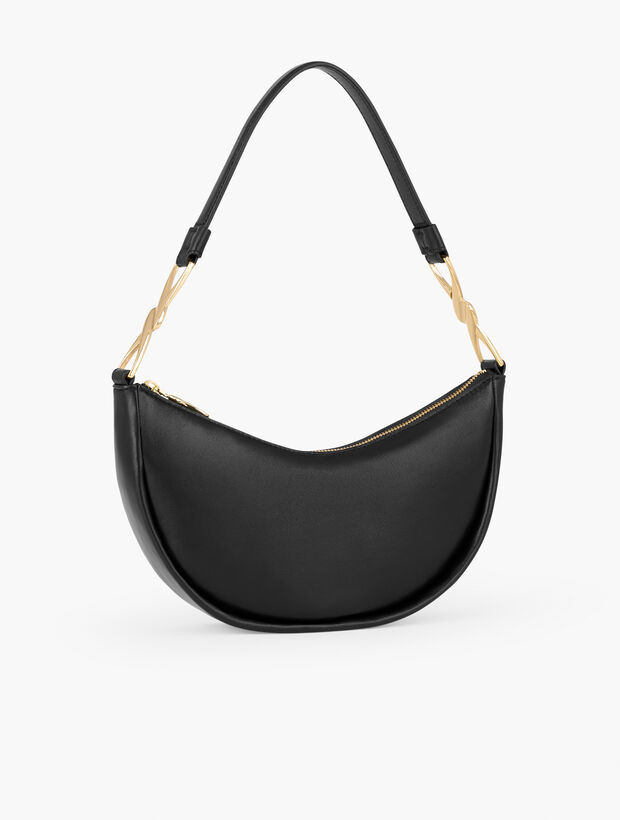 Gemelli Link Leather Crescent Shoulder Bag | Talbots