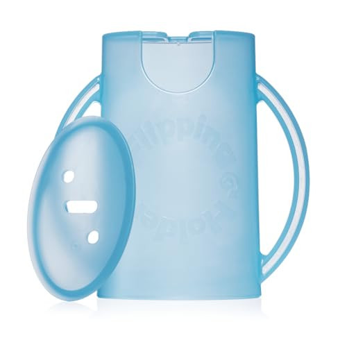 Flipping Holder Squeeze Proof Food Pouch Holder for Toddlers, Babies, Kids, Mess Free No Squeeze Juice Box Drink and Applesauce Snack Holder with Easy Grip Handles and Lid | Amazon (US)