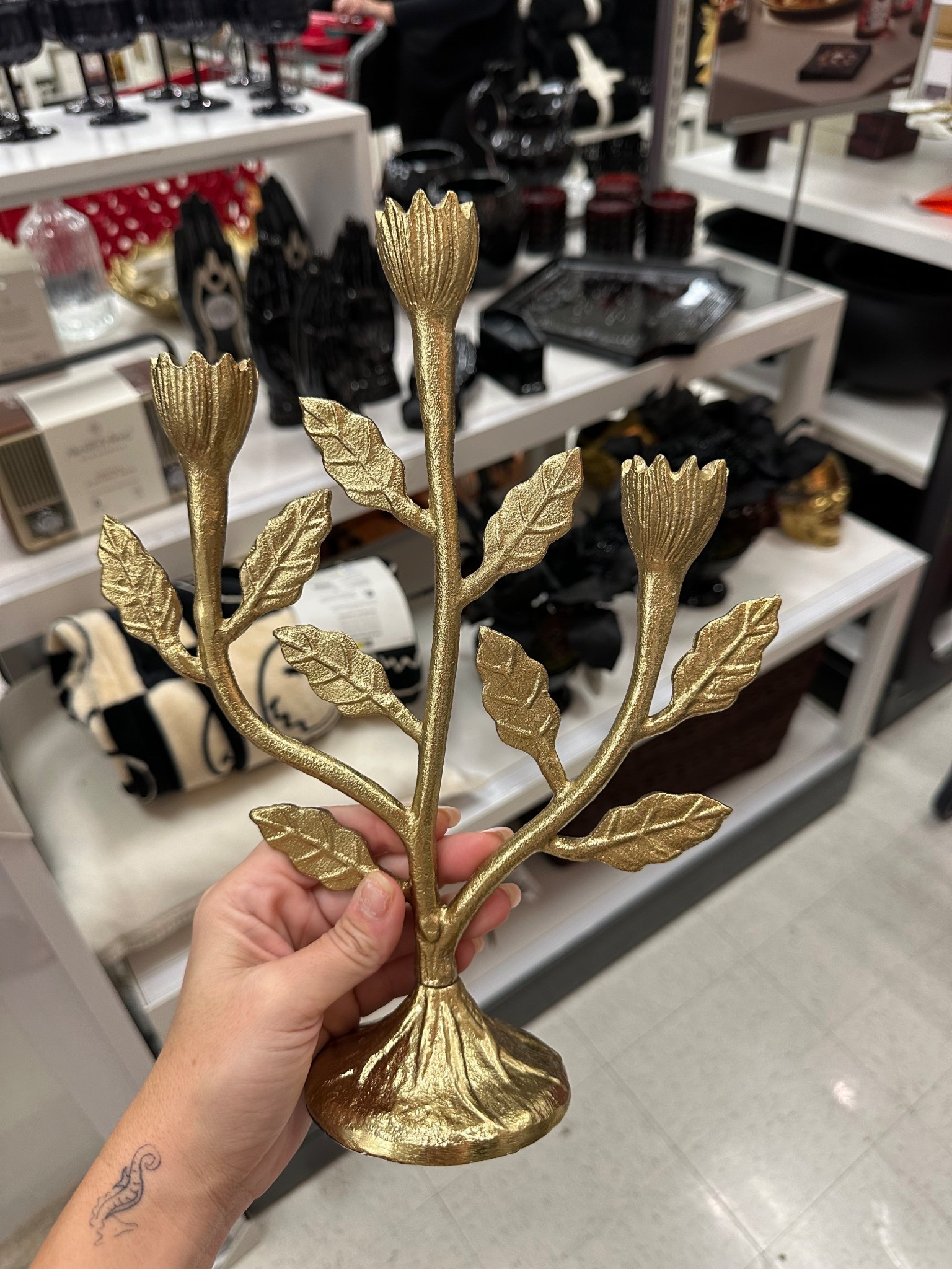  Brass candelabra for Fall! Or anytime really. Brass candle holder Anthro inspired. Target home decor. 

#LTKSeasonal #LTKHome