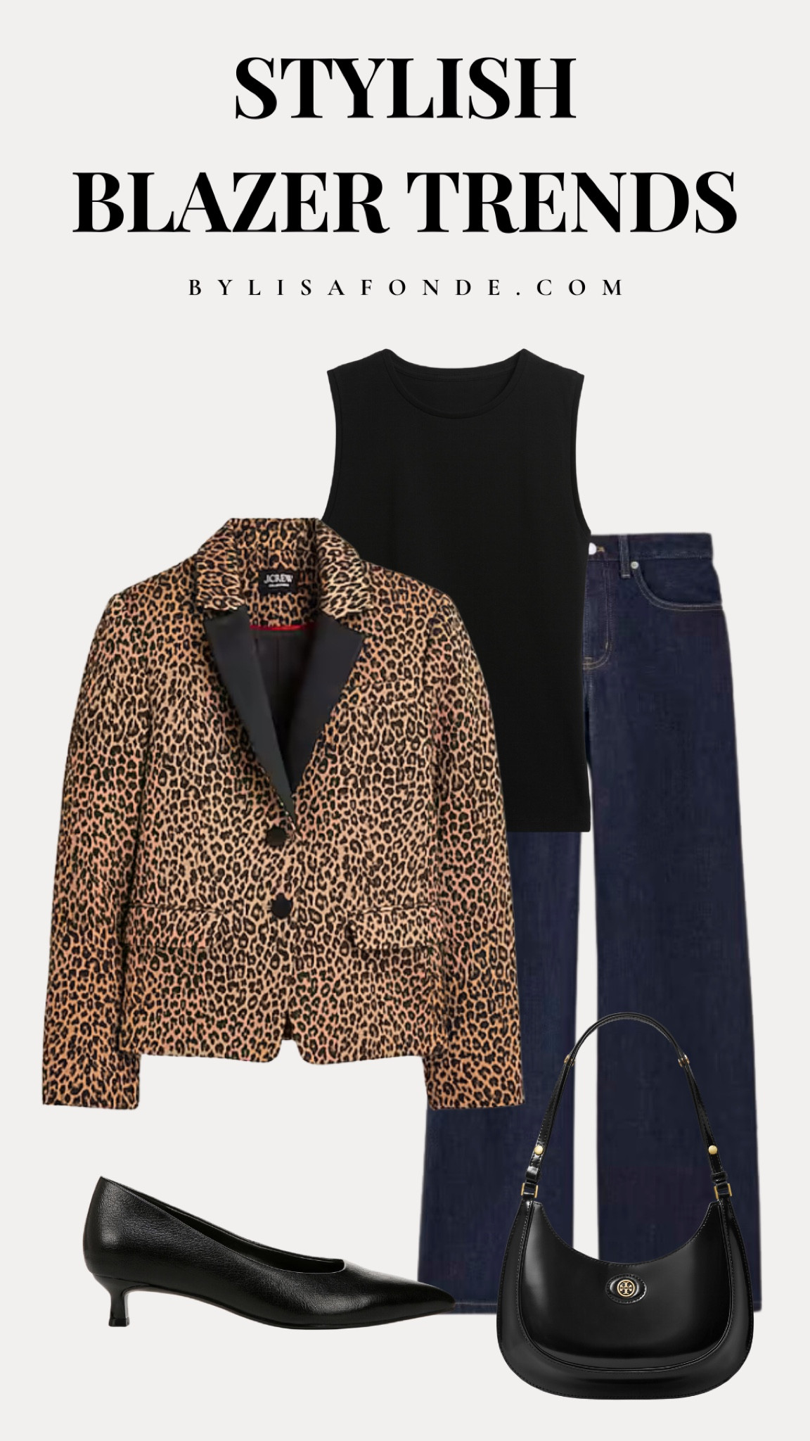 Leopard Print Blazer Outfit Idea