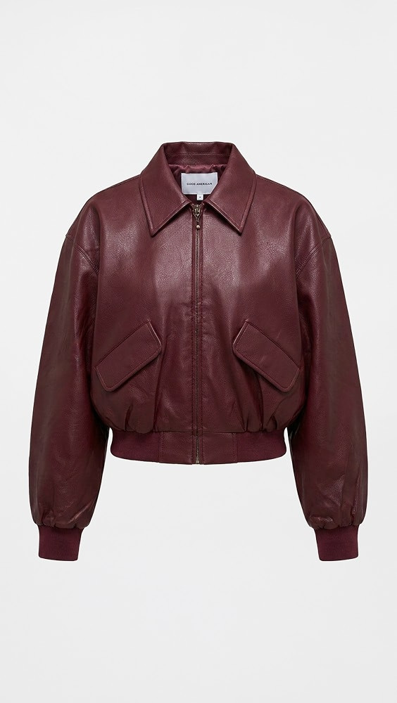 The Better Than Leather Cropped Bomber Jacket | Shopbop