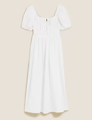 Pure Cotton Square Neck Maxi Tea Dress | M&S Collection | M&S | Marks & Spencer (UK)