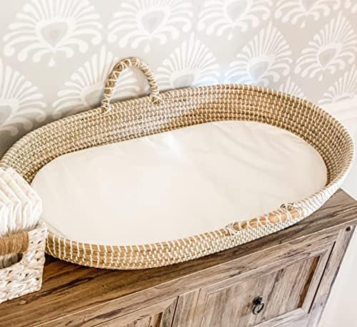 Seagrass Baby Changing Basket with Waterproof Pad | Portable Diaper Changing Topper for Dresser o... | Amazon (US)