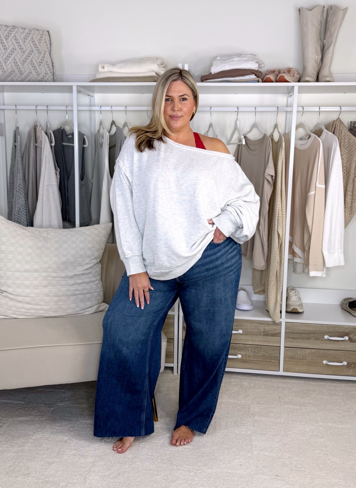 AE haul!! Wearing a size XXL in all! Size 20 in the jeans! The jeans run a little snug but they stretch. Plus size, outfit inspo, fall fashion, apron belly, mom life

#LTKSeasonal #LTKPlusSize #LTKMidsize