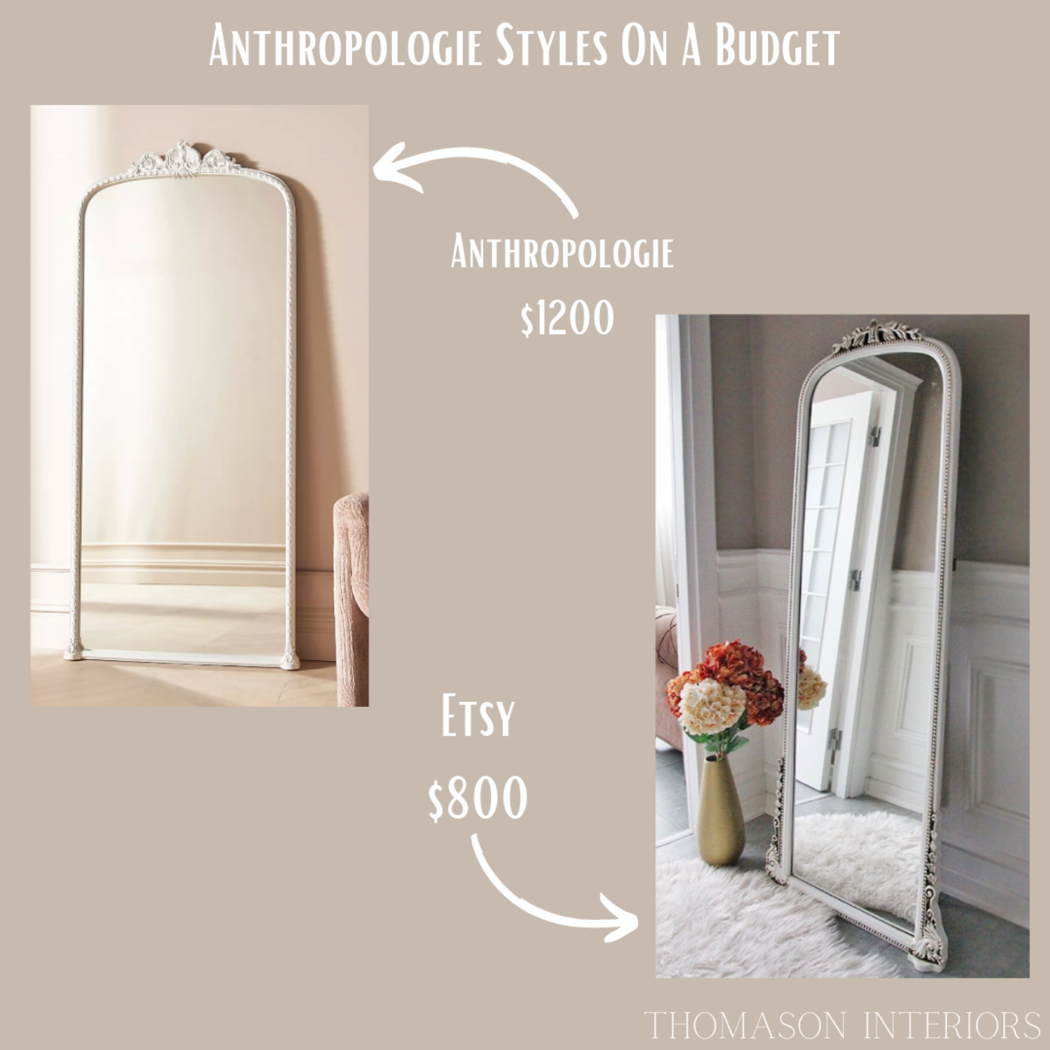 Anthropologie has some beautiful pieces but they’re often out of budget… here is one example of a mirror off Etsy that’s similar but more budget friendly #anthro #budgetfriendly

#LTKhome #LTKstyletip #LTKFind