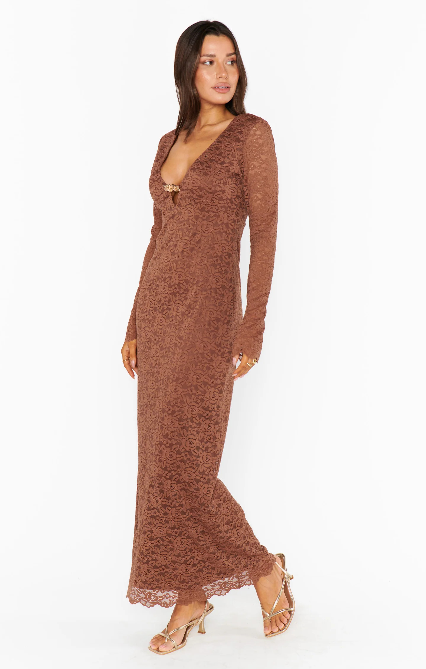 Leah Dress ~ Brown Lovely Lace | Show Me Your Mumu