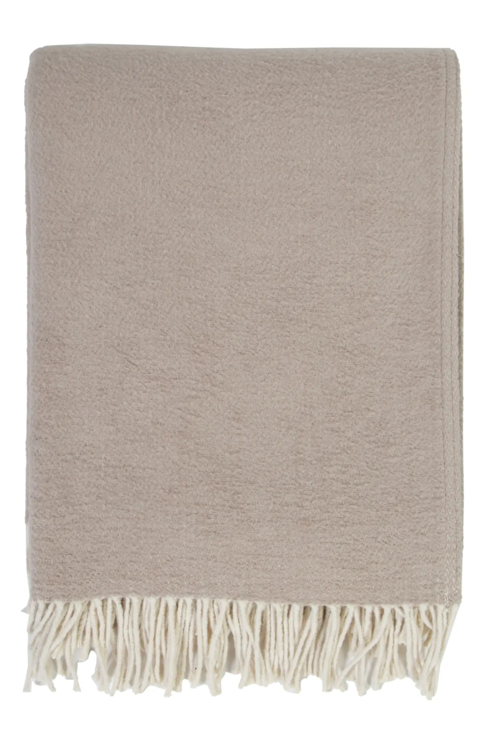 Billie Fringe Cotton Throw Blanket | Nordstrom