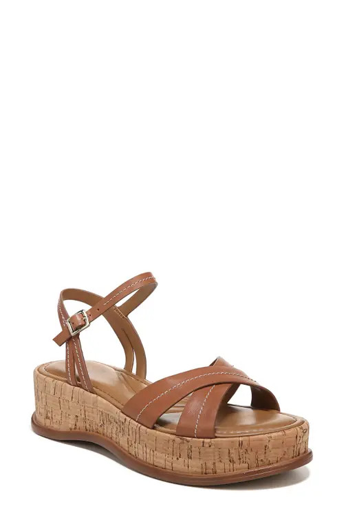 Naturalizer Rikki Platform Sandal in English Tea Brown Leather at Nordstrom, Size 7.5 | Nordstrom