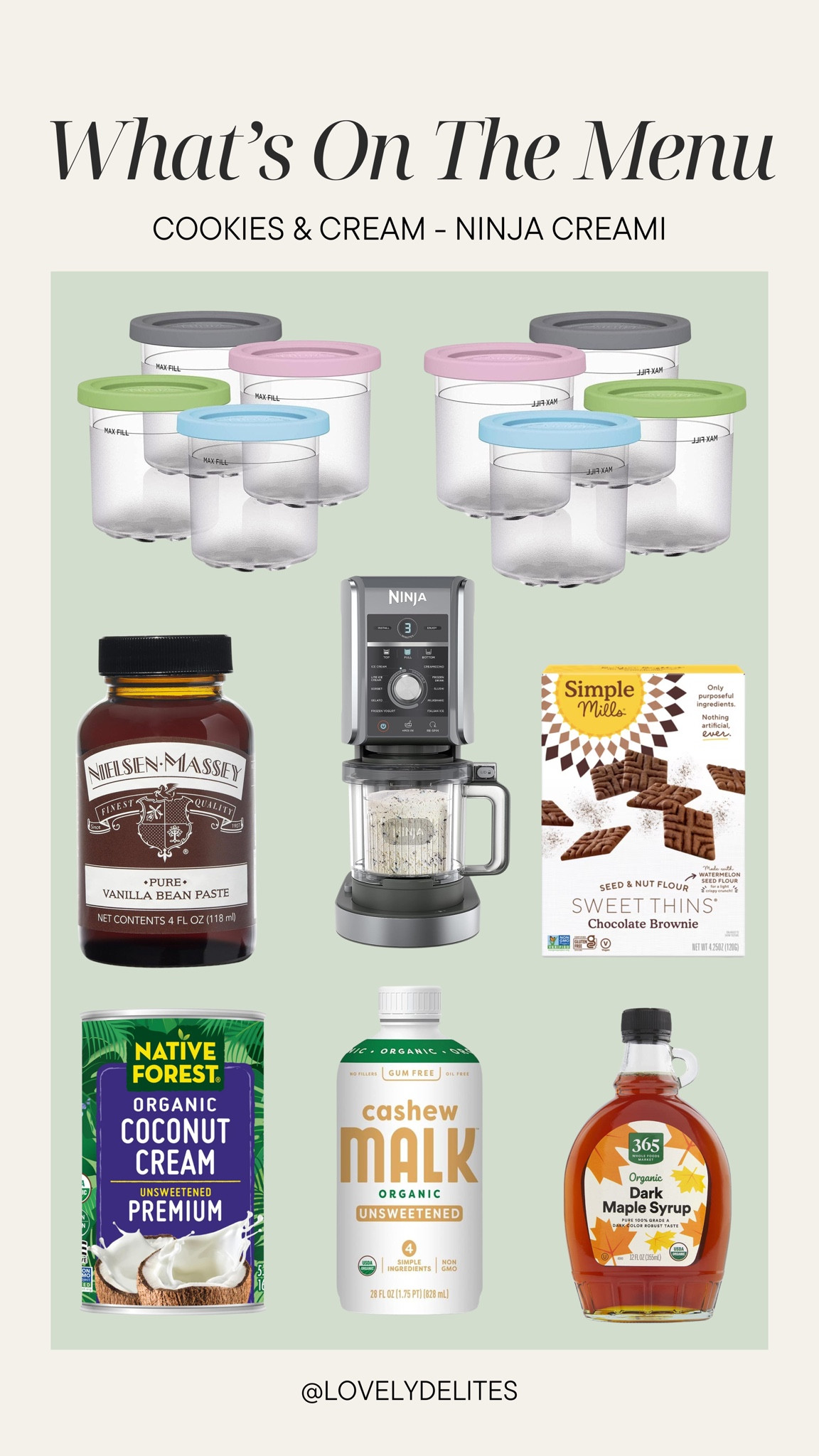 Everything you need to make Cookies & Cream with your Ninja Creami 🍪 
