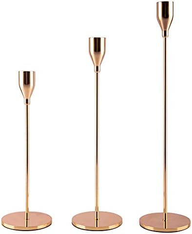 Candle Holders for Taper Candles, Candlestick Holder Set Metal Candelabra Fits 3/4 Inch Thick Ca... | Amazon (US)