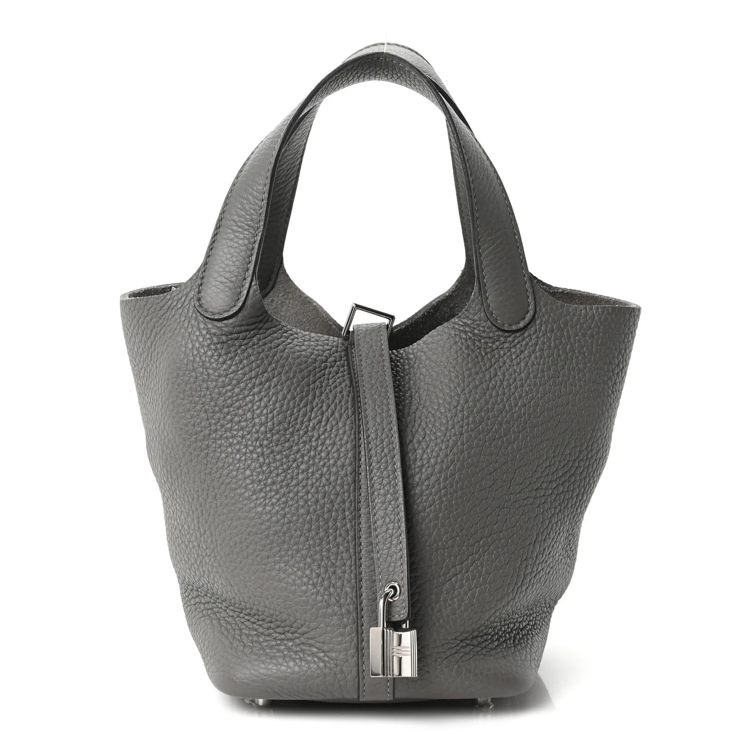 Hermes Taurillon Clemence Picotin Lock 18 PM Gris Meyer | FASHIONPHILE (US)