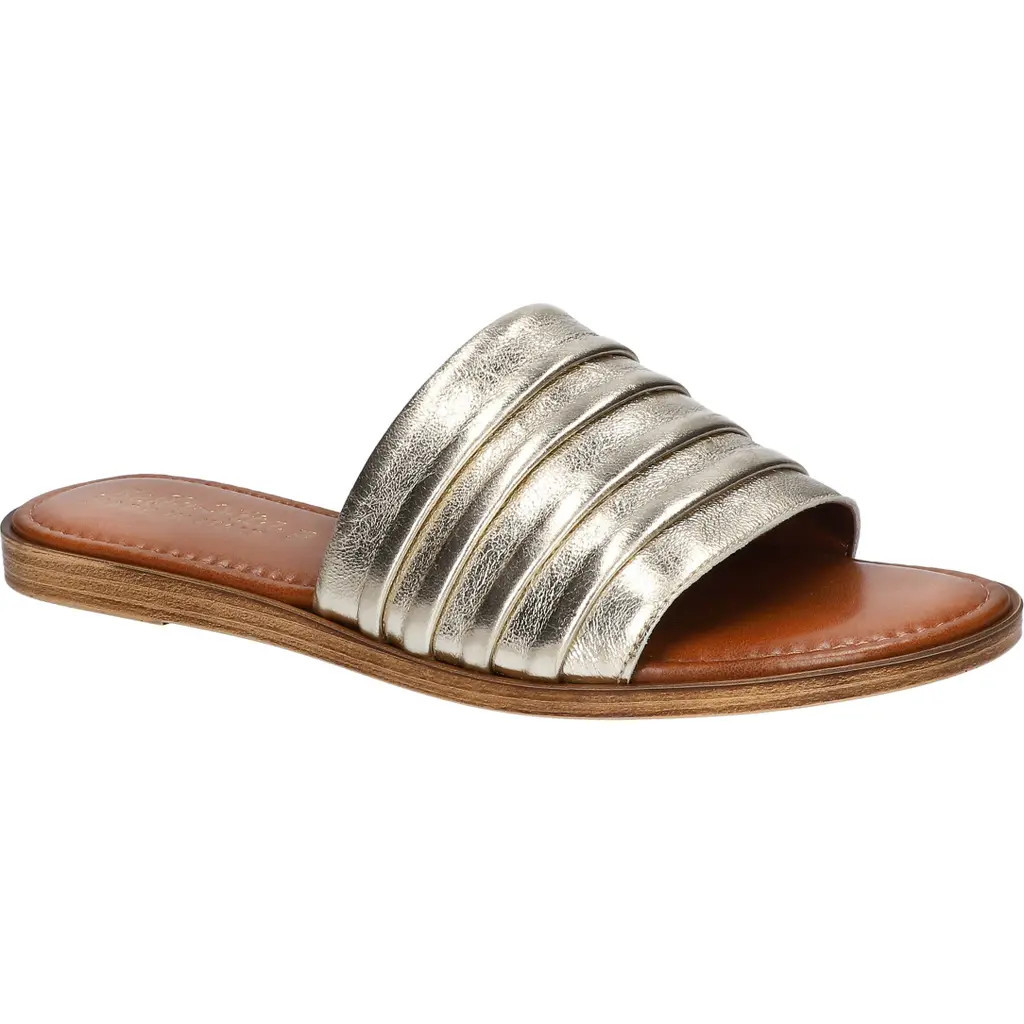 Bella Vita Rya-Italy Slide Sandal in Champagne Italian Leather at Nordstrom, Size 10 | Nordstrom