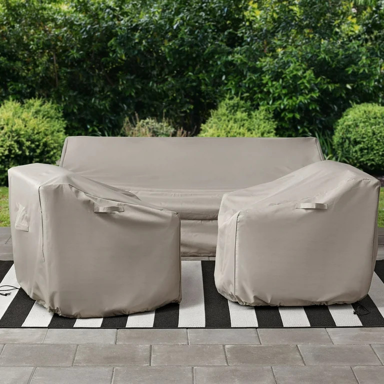 Better Homes & Gardens River Oaks 3-Piece Sofa & Nesting Table Set with Patio Cover | Walmart (US)