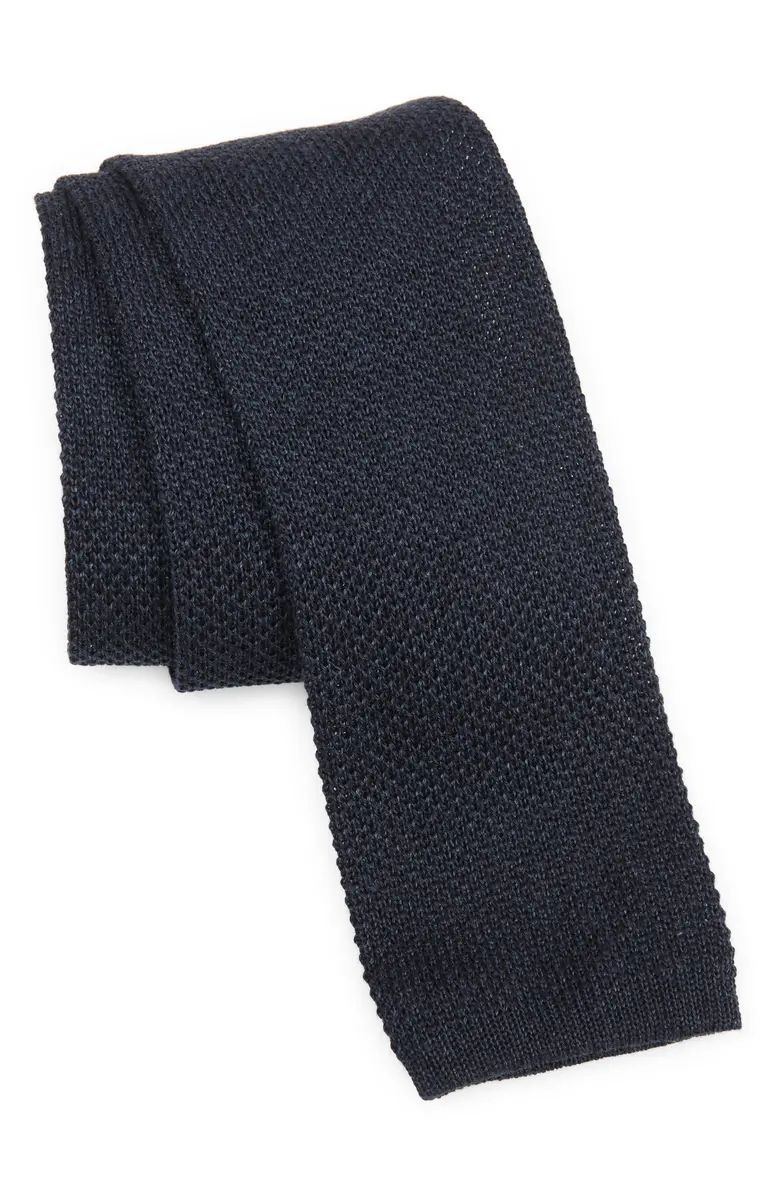 Solid Linen Blend Knit Tie | Nordstrom