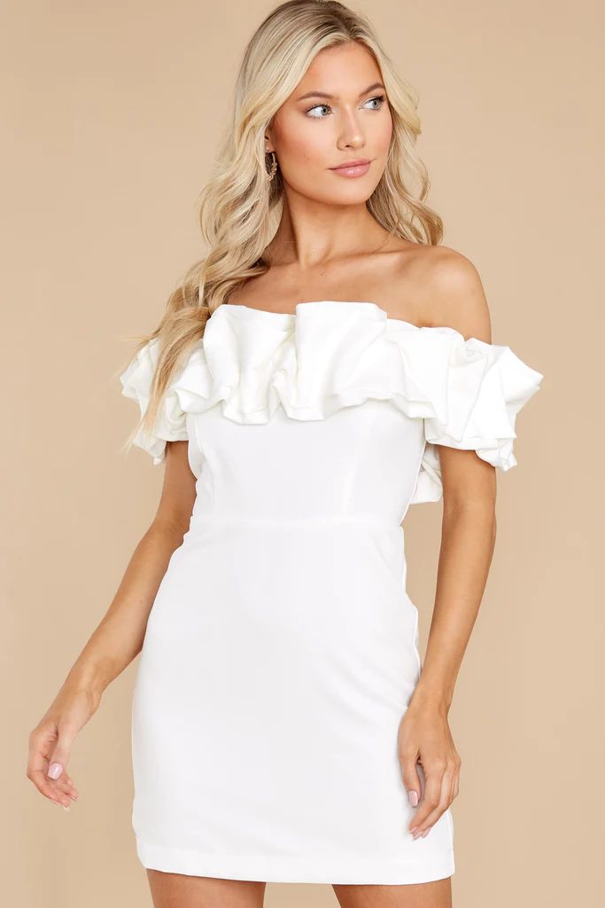 Elegant Sass White Dress | Red Dress 