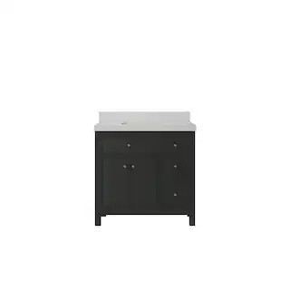Willow Collections Sonoma 36 in. W x 22 in. D x 36 in. H Single Sink Bath Vanity Center in Black ... | The Home Depot