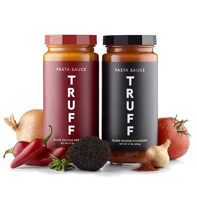 TRUFF Pasta Sauce Bundle, Black Truffle Pomodoro and Arrabbiata | Flavorful Pair of Regular and S... | Amazon (US)