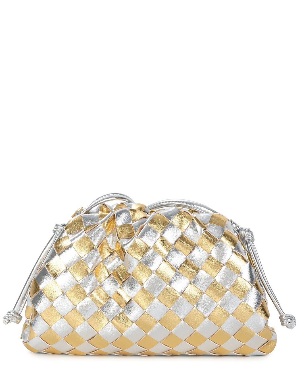 Woven Metallic Leather Mini Crossbody | Gilt & Gilt City