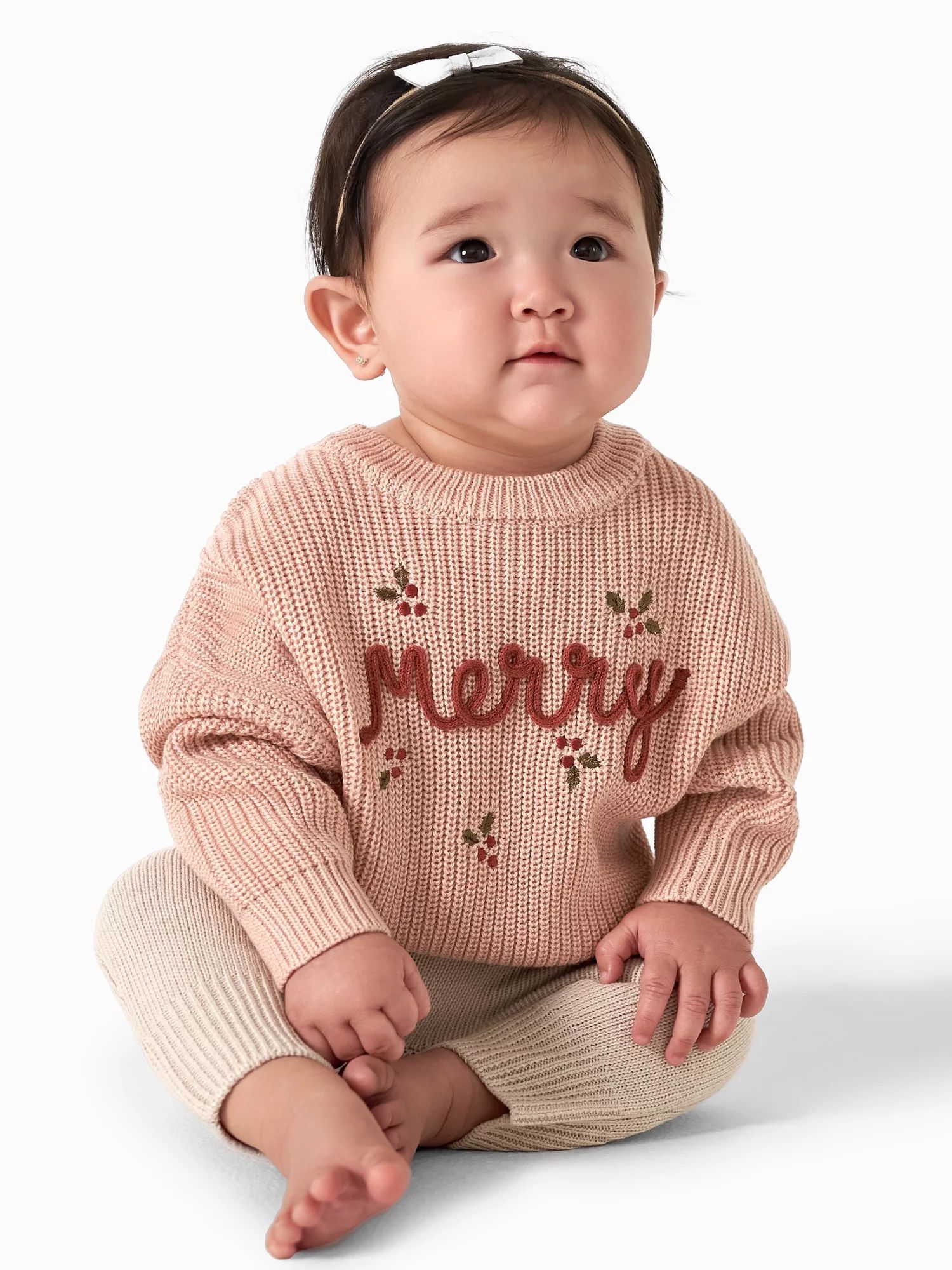 Modern Moments by Gerber Baby Girl Matching Sister Sweater, Sizes 0/3M-18M - Walmart.com | Walmart (US)