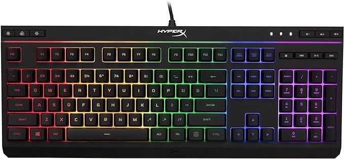 HyperX Alloy Core RGB – Membrane Gaming Keyboard, Comfortable Quiet Silent Keys with RGB LED Li... | Amazon (US)