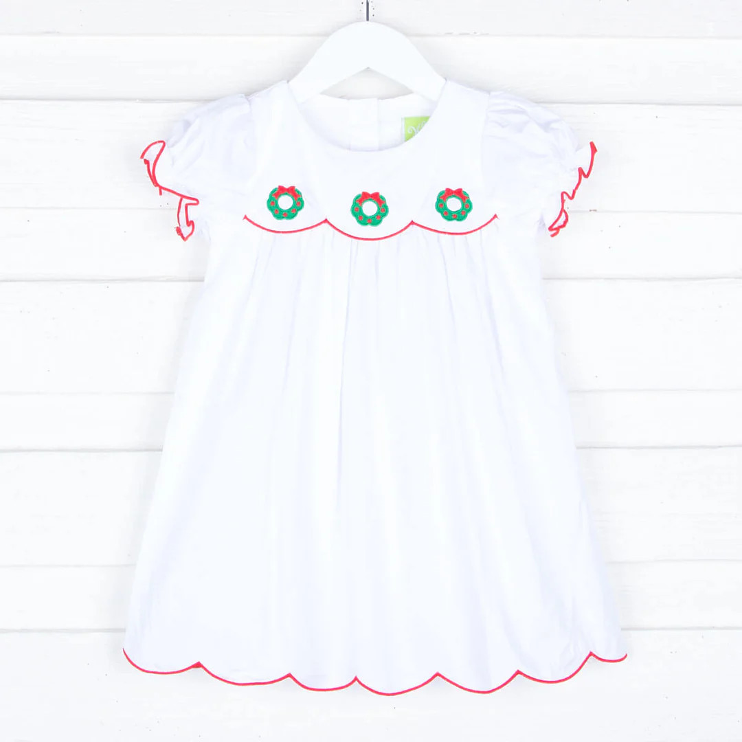 Wreath Scalloped Dress | Classic Whimsy