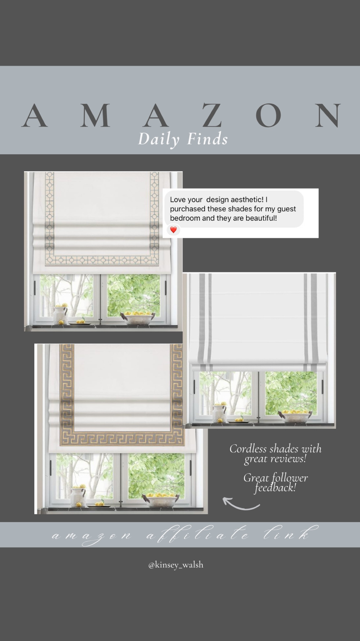 Amazon Roman shades! Cordless shades with trim 

#LTKfindsunder100 #LTKfindsunder50 #LTKhome