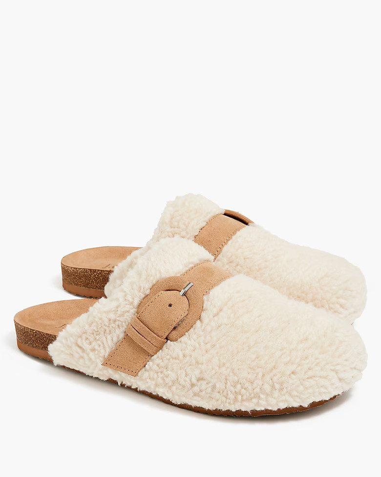 Buckle clog slippers | J.Crew Factory