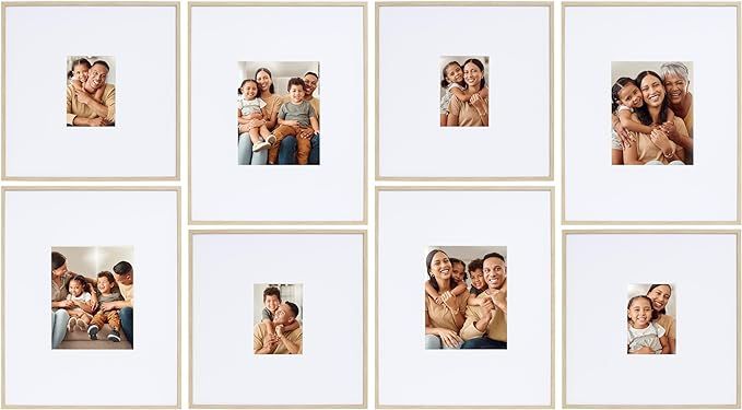 Camden Reed Arcadia 8 Piece Oversized Gallery Wall Frame Set, 16x20 and 16x16 Inch Matted Frames ... | Amazon (US)