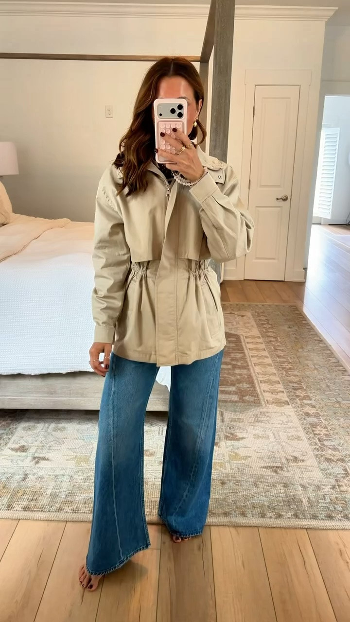 Expensive stuff that’s unfortunately 1000% worth it! Aritzia Cinch Jacket - City Twill in marcona beige, size 2XS. Water-resistant and warm up to 32 degrees! Easy to layer underneath! Fall outfits. Fall style. Elevated casual outfit. Fall jackets. Travel outfit. Size 24 petite in jeans.

#LTKootd #LTKgrwm #LTKTravel