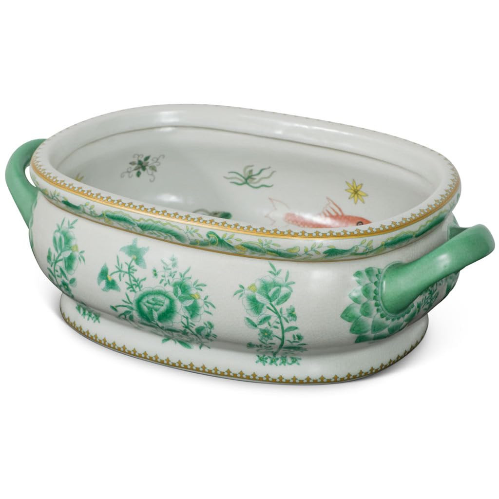 ChinaFurnitureOnline Verdant Chinoiserie Floral Chinese Footbath Planter | Amazon (US)