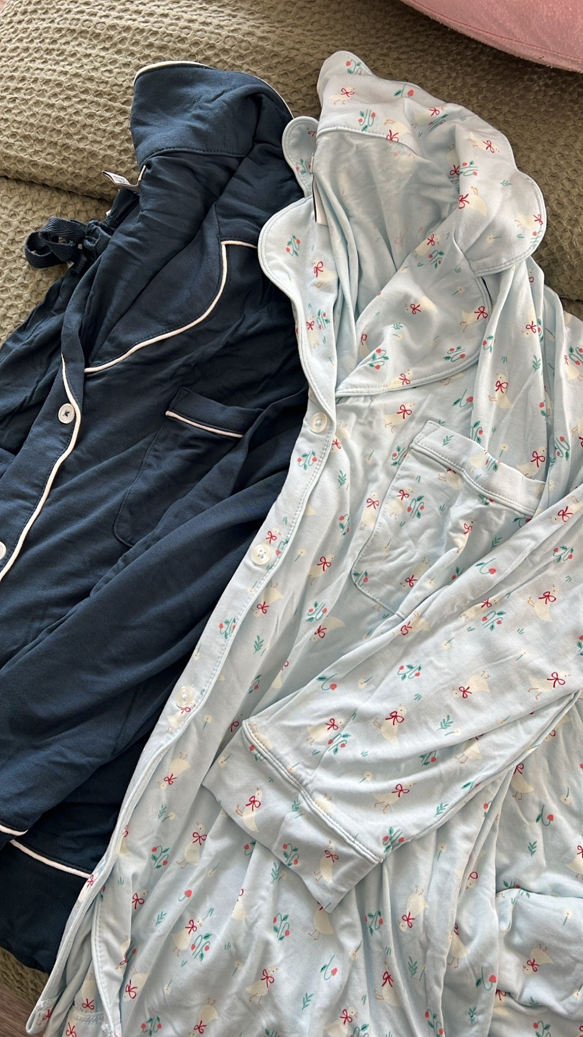 softest amazon pjs! 💙 got them to wear the rest of pregnancy and postpartum ✨ #pajamas 

#LTKmomlife #LTKFindsUnder50 #LTKootd