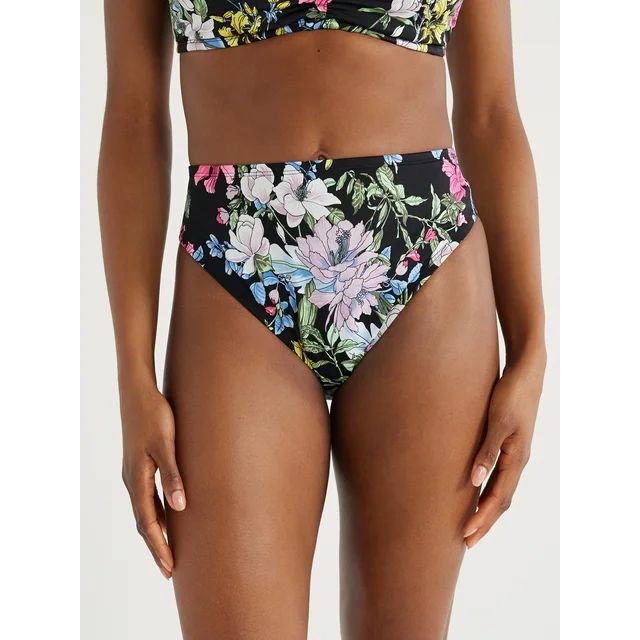 Time and Tru Women's and Women's Plus Floral Mid Rise Swim Bottoms, Sizes S-XL | Walmart (US)