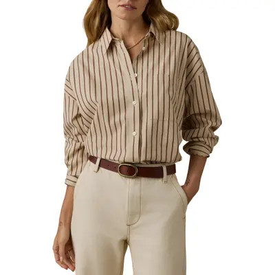 Coastal Relaxed Organic Cotton Button-Up Shirt | Nordstrom