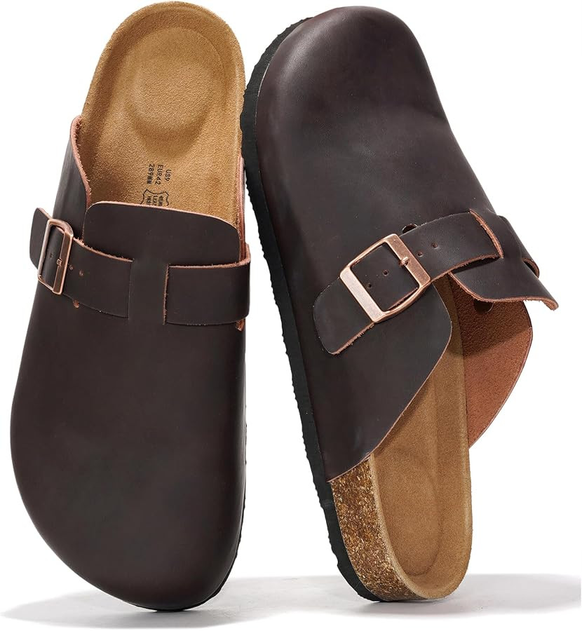 Project Cloud Mens Clogs - 100% Full Grain Genuine Leather Clogs for Men with Memory Foam Insole ... | Amazon (US)