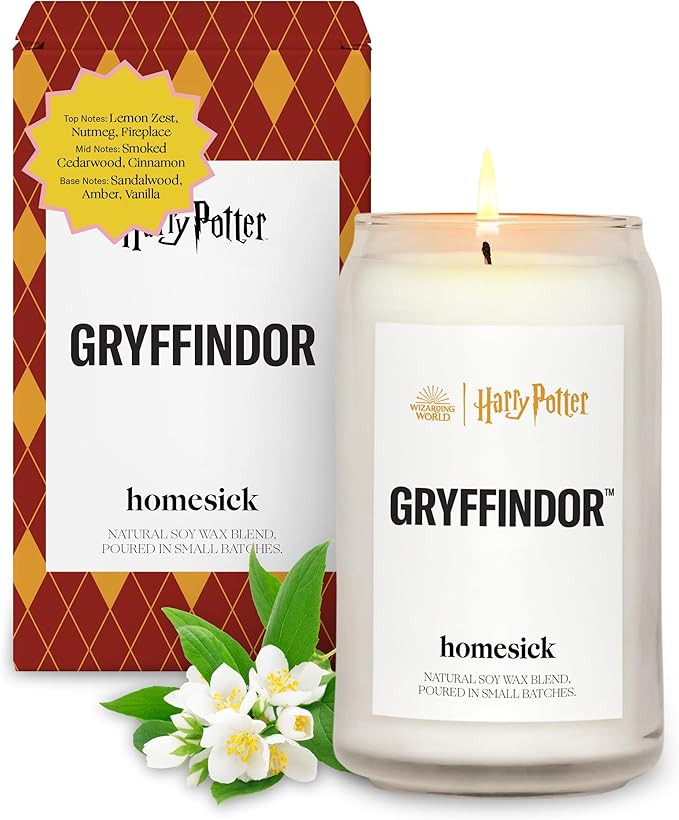 Homesick Scented Candles for Home (Harry Potter, Gryffindor) - 13.75 oz Long-Lasting Soy Wax Jar ... | Amazon (US)