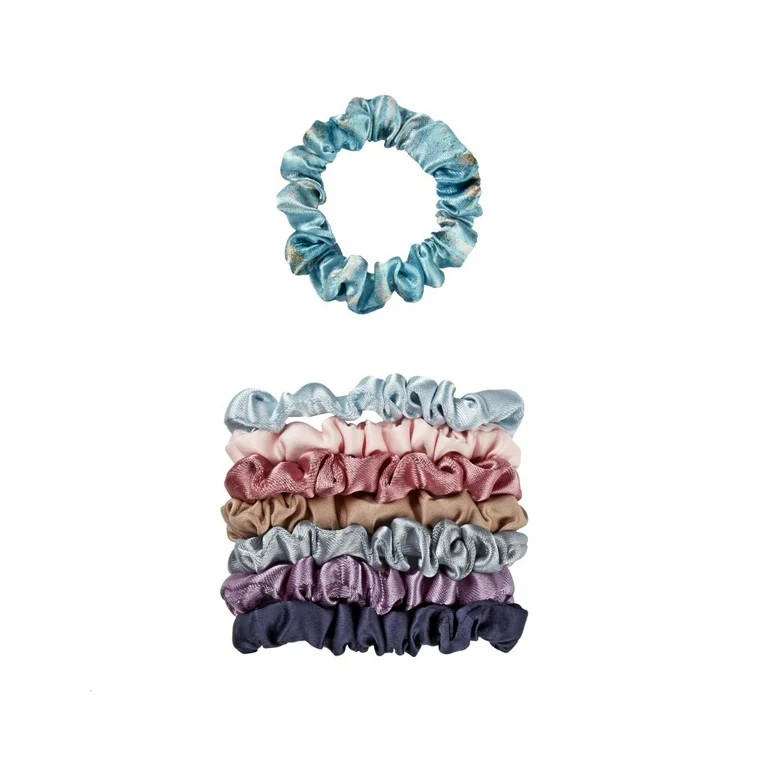 Scunci Mini Matte Satin Scrunchies, Multicolor, 8 Count | Walmart (US)