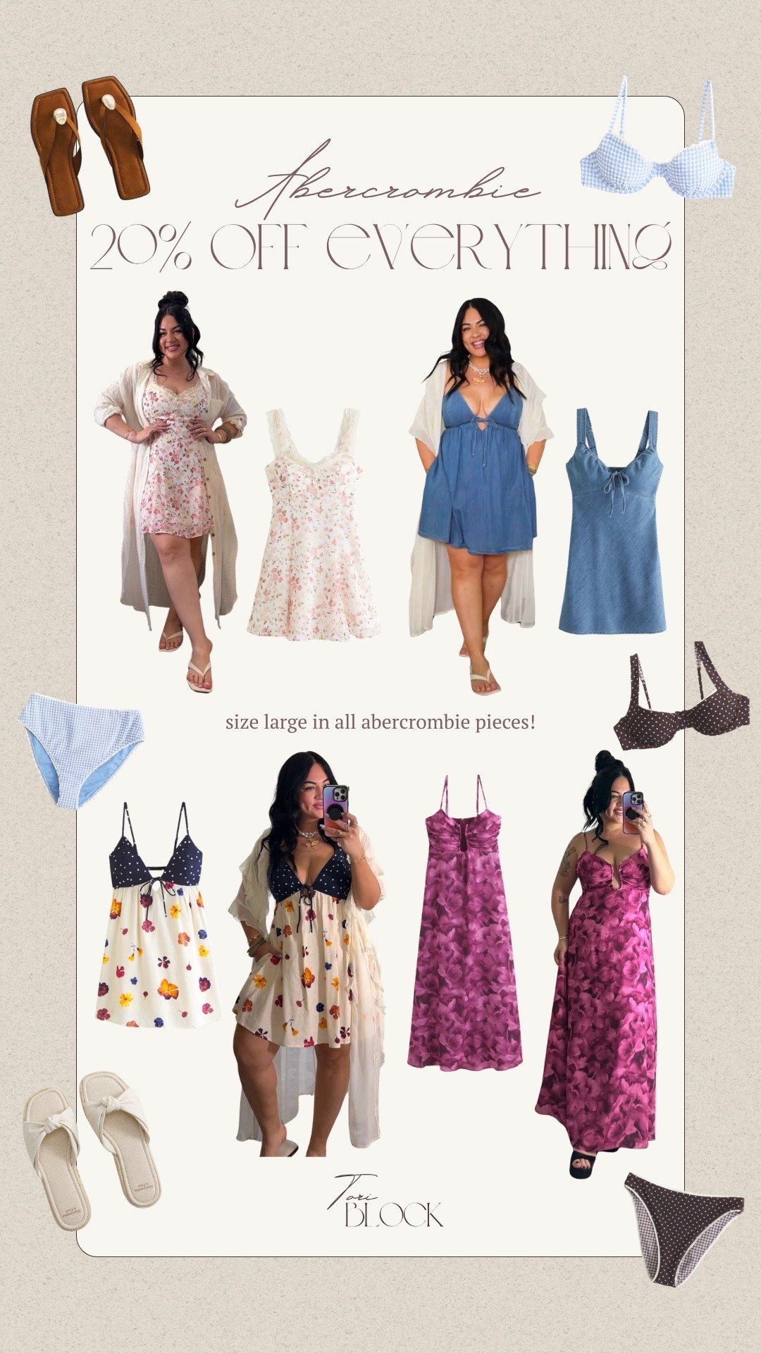 Huge a&f sale today!! @abercrombie 

I wear a size large in all dresses for reference!!

A&f, Abercrombie, Abercrombie swim sale, swimwear, midsize swim, sale alert, sale finds, Tori block

#LTKootd #LTKSwim #LTKSaleAlert