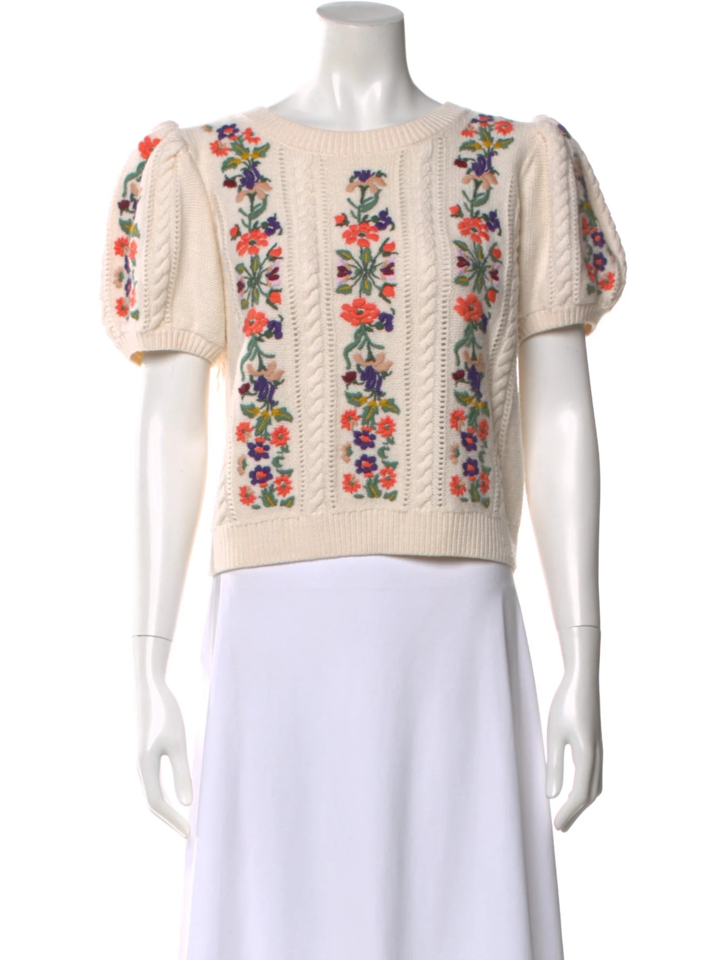 Alice + Olivia Wool Printed Sweater - Neutrals Knitwear, Clothing - WAO576876 | The RealReal | The RealReal