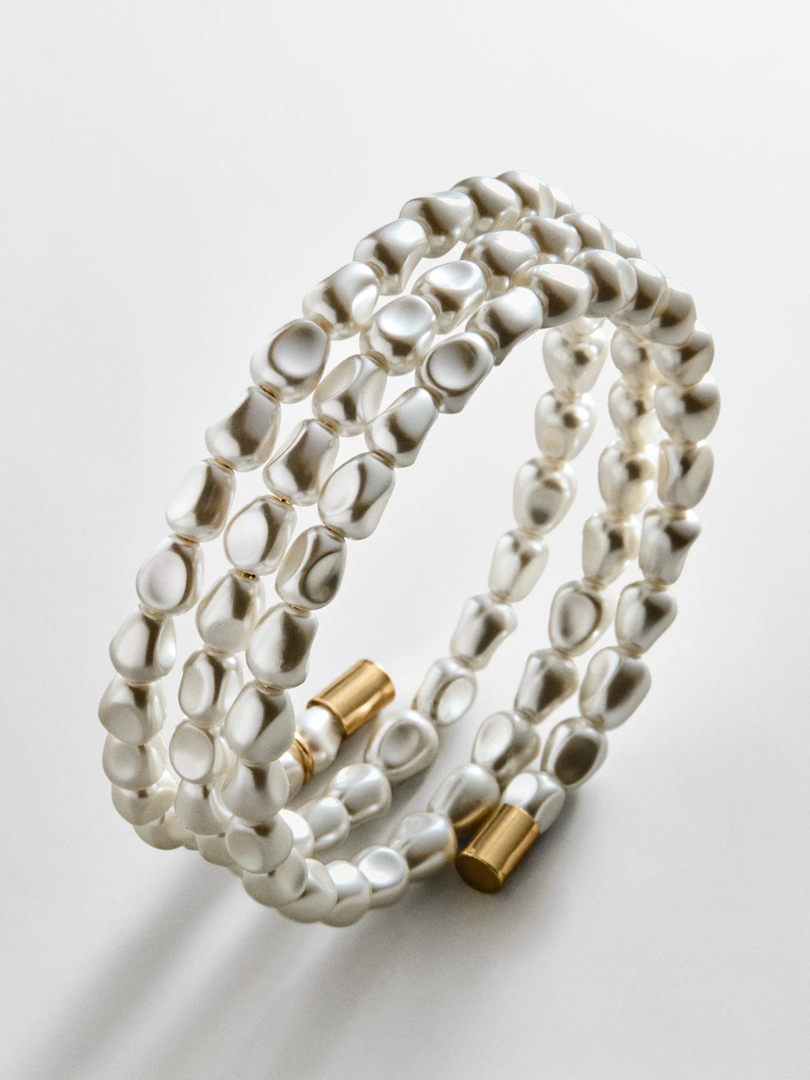 Ondine Pearl Cuff Bracelet - White | BaubleBar