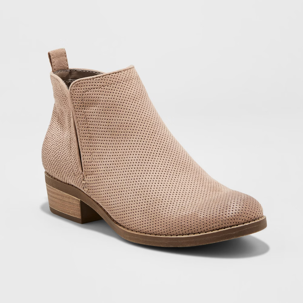 Women's dv Dylan Laser Cut Split Booties - Taupe (Brown) 7 | Target