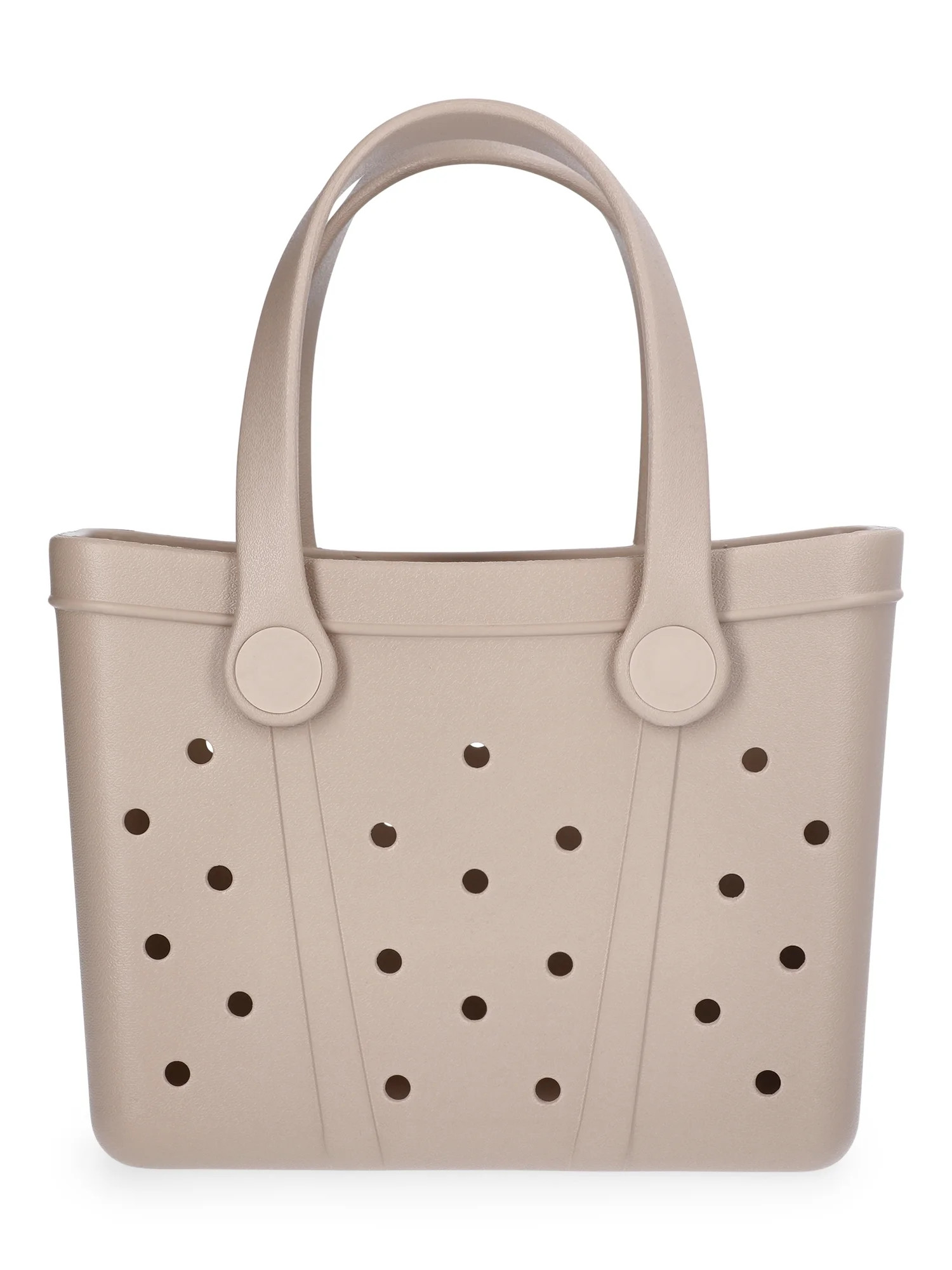 Time and Tru Women's Lightweight Mini Beach Tote Bag, Tan | Walmart (US)