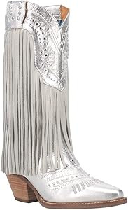 Dingo Womens Gypsy Studded Snip Toe Boots Mid Calf Low Heel 1-2" - Black | Amazon (US)