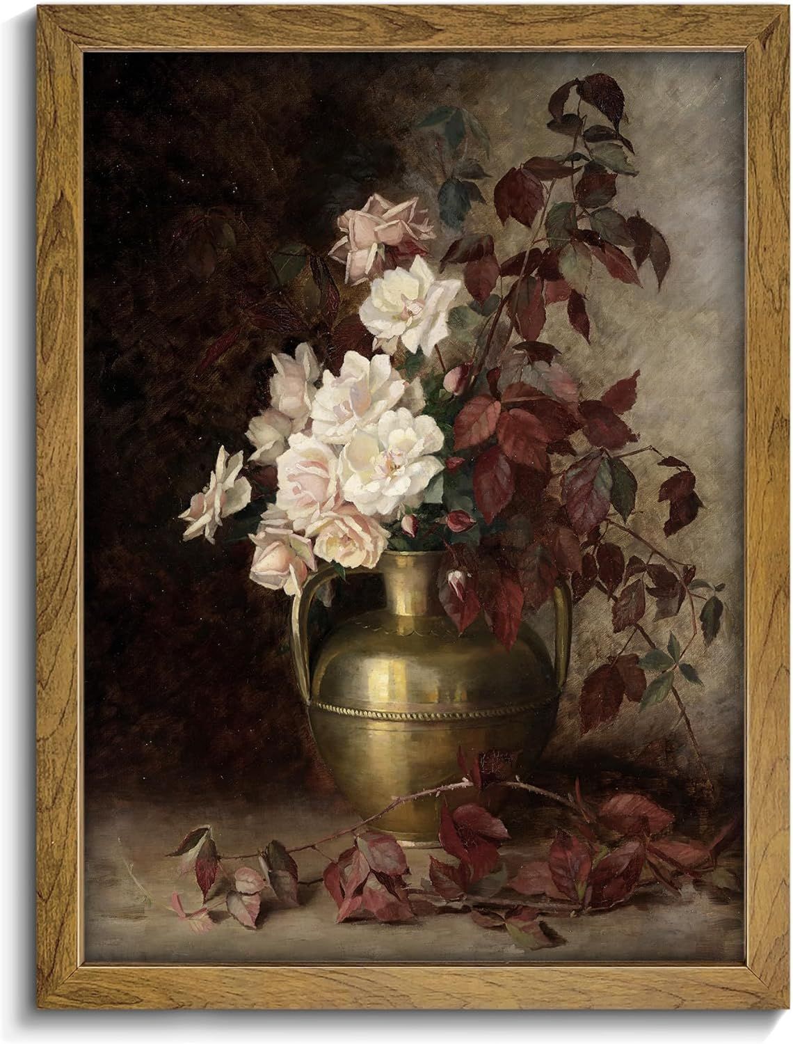 Moody Flower Prints - Vintage Dark Wall Art, Dark Academia Print Artwork - Vintage Floral Paintin... | Amazon (US)