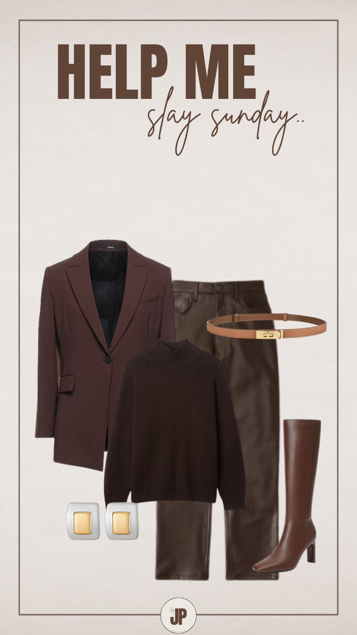 Help me slay Sunday: brown blazer 

Casual outfit, outfit ideas, elegant style, minimal style, fashion inspo, neutral style, Amazon fashion, Amazon finds, ootd, basics, street style, neutral outfits, fall outfit, fall style, fall fashion, fall outfits, styling ideas, what to wear, chic style, outfit inspo, simple outfits, faux leather pants, boots, belt, sweater 

#LTKSeasonal #LTKStyleTip #LTKFindsUnder50