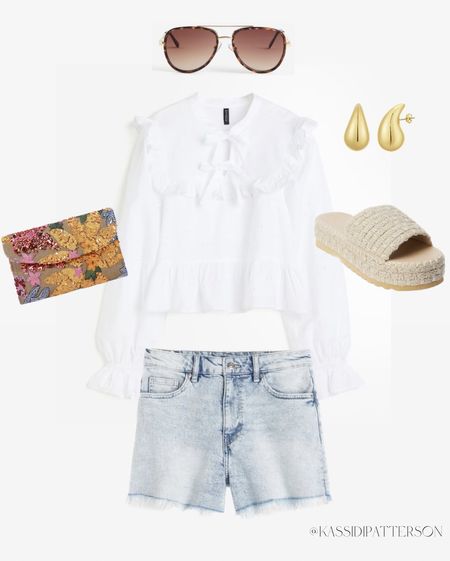 White blouse, Matisse sandals, light wash denim shorts, women’s clutch purse, women’s sunglasses

#LTKfindsunder50 #LTKshoecrush #LTKtravel